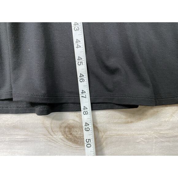 J Jill Dress Sz XL Black Stretch Midi Belted Sleeveless Soft Knit V Neck NWT - Picture 6 of 9